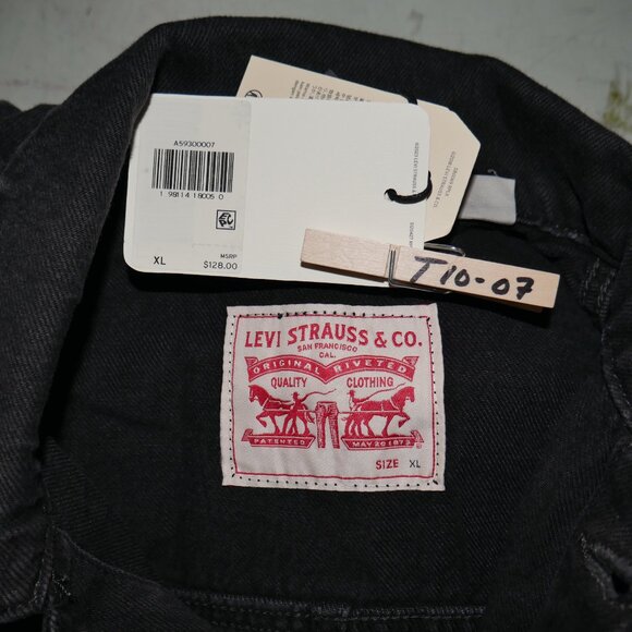 Free People x Levi's Womens Size XL Long Sleeve Denim Coveralls Black Wash NWT - Picture 12 of 15